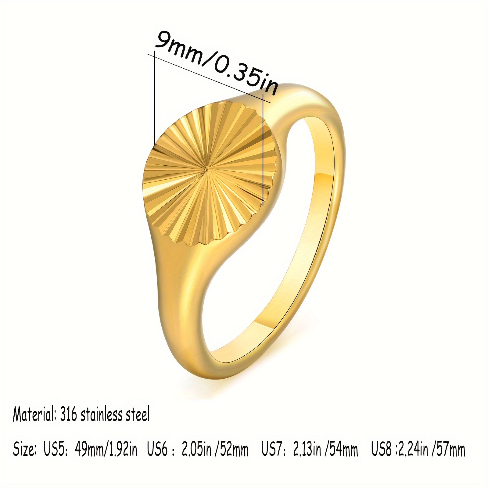 Retro Punk Wave 18K Gold Plated Couple's Ring